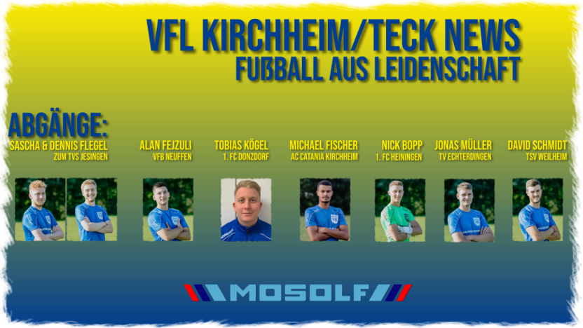 8 Spieler verlassen zum Saisonwechsel unser Bezirksliga-Team